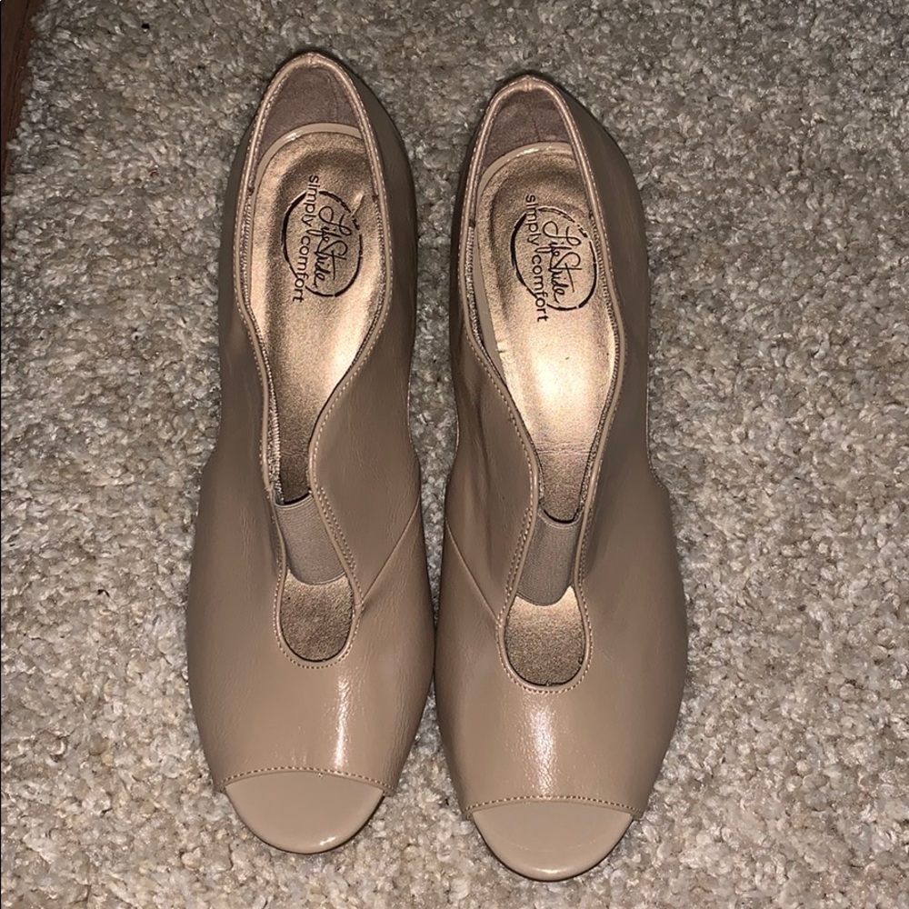 Nude Peep Toe Booties